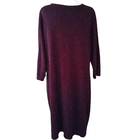 Lane Bryant Women's Burgundy Sweater Knit Sparkly Long Sleeve Dress Size 18/20 - Picture 2 of 8